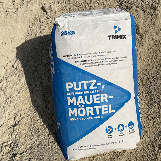 Putz- und Mauermörtel verkauft von Löseke´s Steingarten.