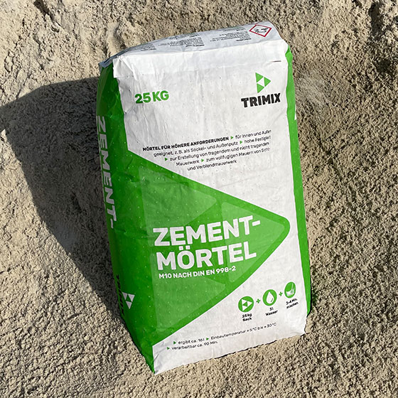 Zementmörtel verkauft von Löseke´s Steingarten.