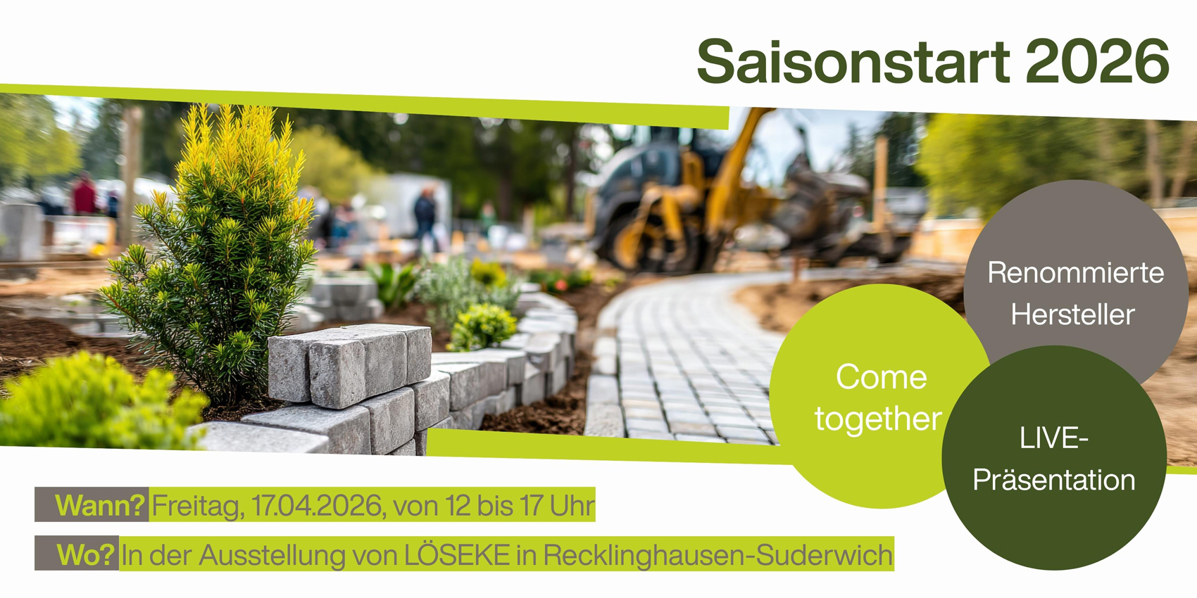 Ankündigung Event Saisonstart 2026 am 17.04.2026 bei Löseke in Recklinghausen.