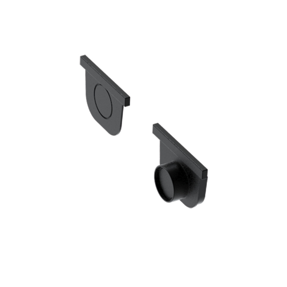 Entwässerungsrinne Anrin Self PP080 mit Stirnwandpaar für Rinne Nut-u. Feder.