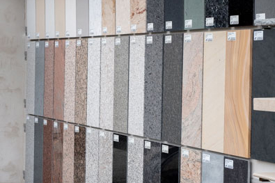 Eine Auswahl von Natursteinplatten der Firma Löseke´s Steingarten aus Recklinghausen Suderwich.